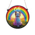 West Highland Terrier Rainbow Bridge Personalised Stained Glass Effect Suncatcher